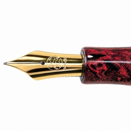 Eboya Natsume M size, Tanshin red 14k fountain pen