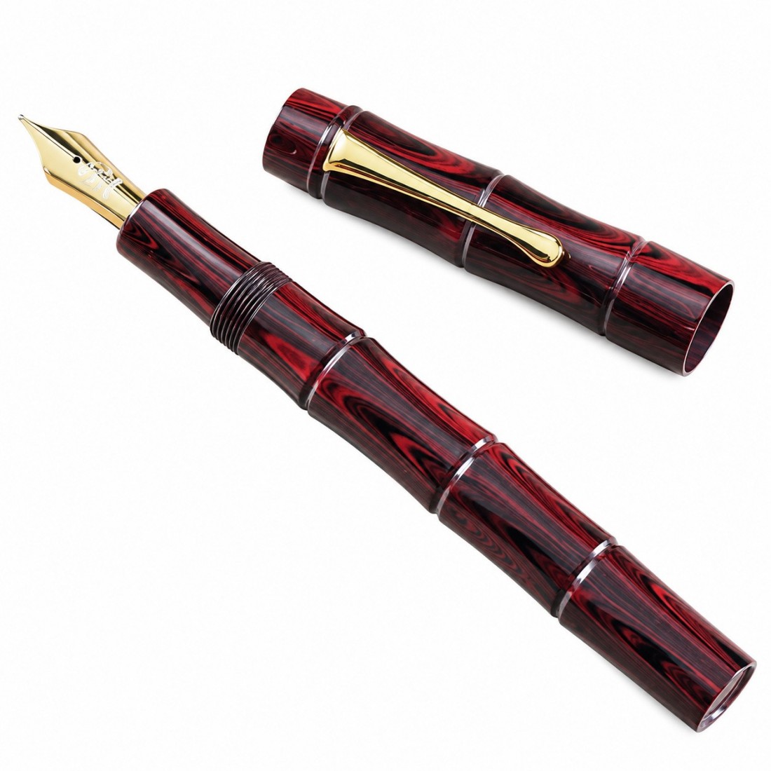 Eboya Yatate M size, Akebono red 14k fountain pen