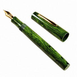 Eboya Natsume L size, Wakaba Yellow Green 14k fountain pen