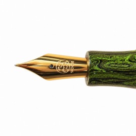 Eboya Natsume L size, Wakaba Yellow Green 14k fountain pen