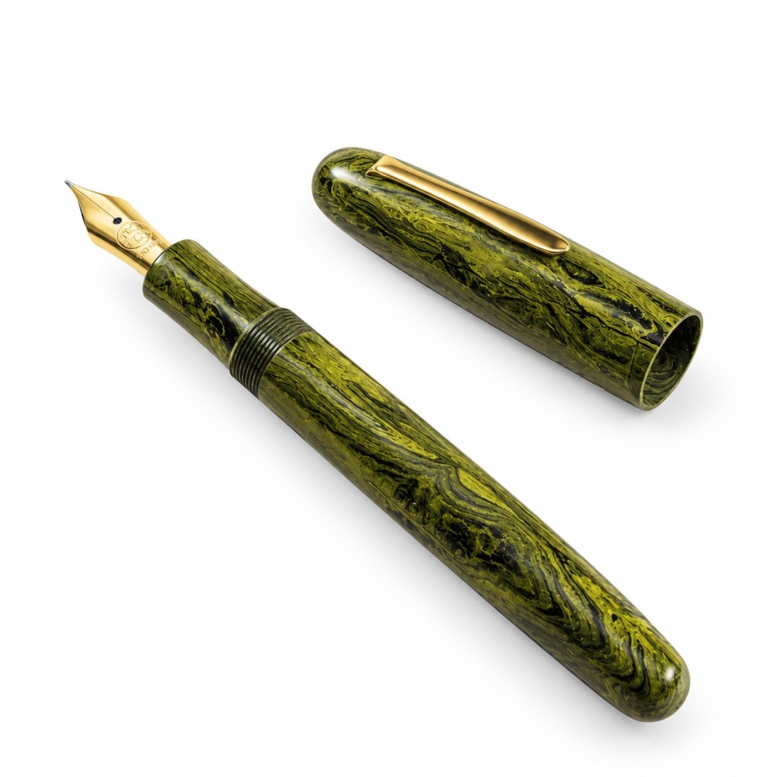 Eboya Houju L size, Kougetsu Yellow 14k fountain pen