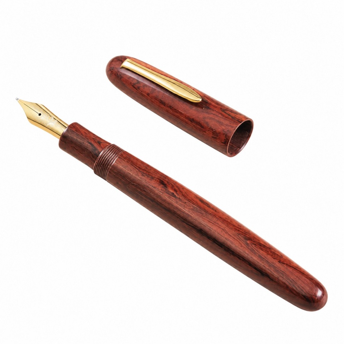 Eboya Houju M size, Tanshin Red 14k fountain pen