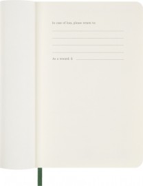 Moleskine daily diary 2027 pocket 9x14, soft cover green