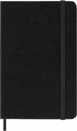 Moleskine daily diary 2027 pocket 9x14, hard cover black