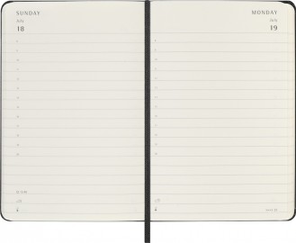 Moleskine daily diary 2027 pocket 9x14, hard cover black