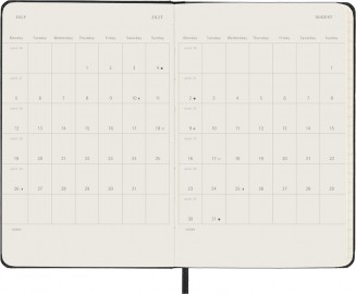 Moleskine weekly Horizontal classic diary 2027, pocket 9x14,  hard cover, black