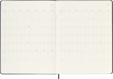 Moleskine Classic Planner 2027 XL 19x25cm, Weekly, hard cover, 12 months, Sapphire Blue