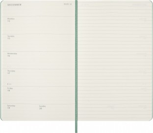 Moeskine Classic Planner 2027 Large 13x21cm, Weekly, hard cover, 12 months, Sage Green