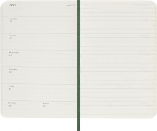 Moleskine weekly classic diary 2027, pocket 9x14, soft cover, 12 months, myrtle green