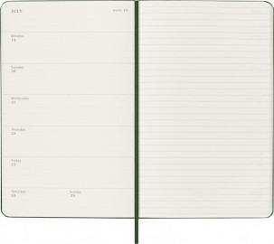 Moleskine Classic Planner 2027 Large 13x21cm, Weekly, hard cover, 12 months, Myrtle Green