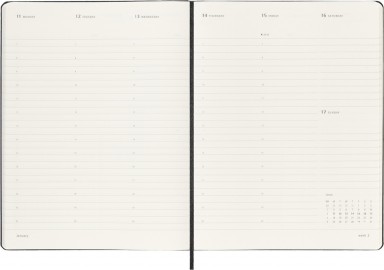 Moleskine, PRO Planner 2027 XL 19x25cm, Weekly, hard cover, 12 months, Black
