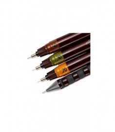 Rotring Isograph Junior Set with 3 Isograph Pens 0.2 mm  0.3 mm  0.5 mm with 1 Tikky Mechanical Pencil 0.5 mm and 4 ink cartridges
