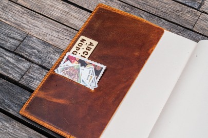 Galen Leather Slim A5 Notebook Planner Cover - Crazy Horse Brown