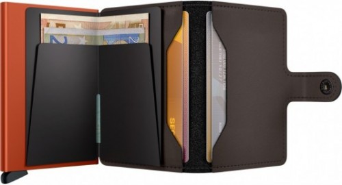 SECRID MINIWALLET MM MATTE TRUFFLE AND ORANGE