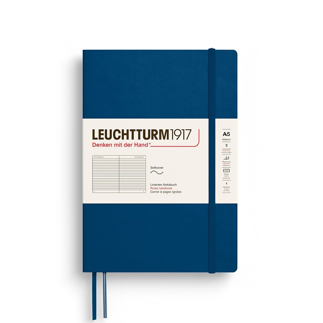 Leuchtturm 1917 Notebook A5 Indigo Ruled Soft Cover