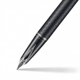 Sheaffer Legacy Chevron 9066 Matte Black Fountain Pen with PVD Gunmetal Inlaid Nib and Trims
