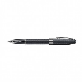 Sheaffer Legacy Chevron 9066 Matte Black Fountain Pen with PVD Gunmetal Inlaid Nib and Trims