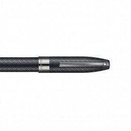 Sheaffer Legacy Chevron 9066 Matte Black Fountain Pen with PVD Gunmetal Inlaid Nib and Trims