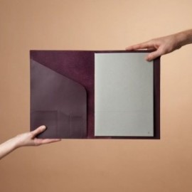 Paper Republic A4 Leather Portfolio Botany Green
