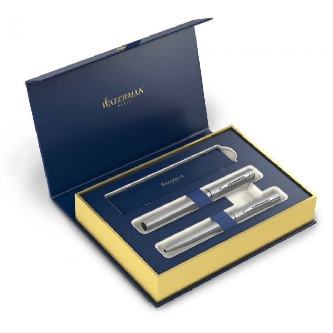 Waterman Allure Chrome Set Rollerball and Ballpen WT