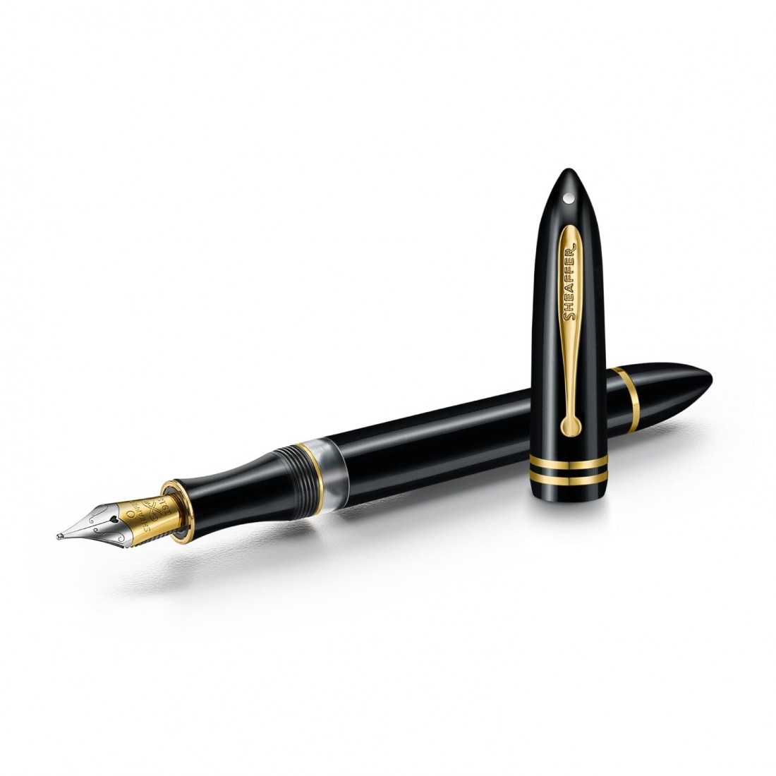 Sheaffer Balance III E893 Glossy Black with Gold trims fountain pen