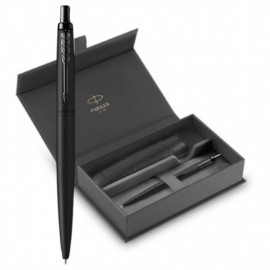 Parker Jotter XL Monochrome matte black ballpen and Black Pouch P