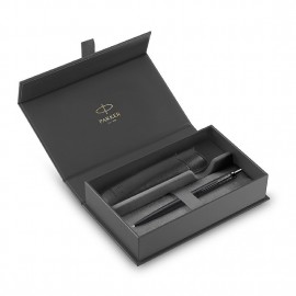 Parker Jotter XL Monochrome matte black ballpen and Black Pouch P
