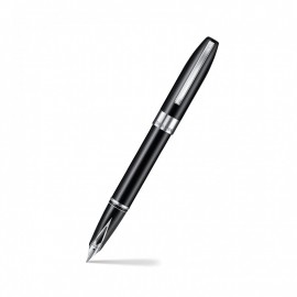 Sheaffer Legacy 9064 Glossy Black Inlaid Nib Fountain Pen with Chrome-Plated Trims