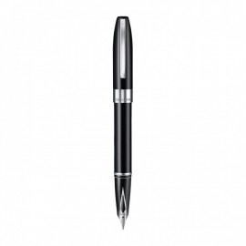 Sheaffer Legacy 9064 Glossy Black Inlaid Nib Fountain Pen with Chrome-Plated Trims