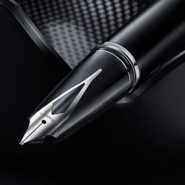 Sheaffer Legacy 9064 Glossy Black Inlaid Nib Fountain Pen with Chrome-Plated Trims