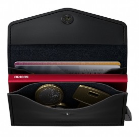 SECRID ENVELOP WALLET EM Matte Black and Red