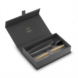 Parker Jotter XL Monochrome Gold Ballpen and Black Pouch P