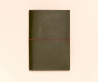Paper Republic A5 Leather Le Portfolio Olive Green
