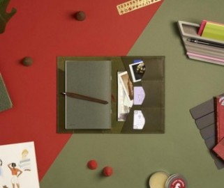 Paper Republic A5 Leather Le Portfolio Olive Green