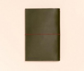 Paper Republic A5 Leather Le Portfolio Olive Green