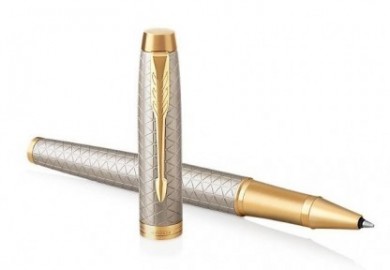 Parker IM Premium Warm Grey GT Set Rollerball and Notebook PA