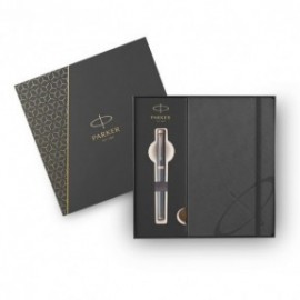 Parker IM Slate PGT Set Rollerball and Notebook