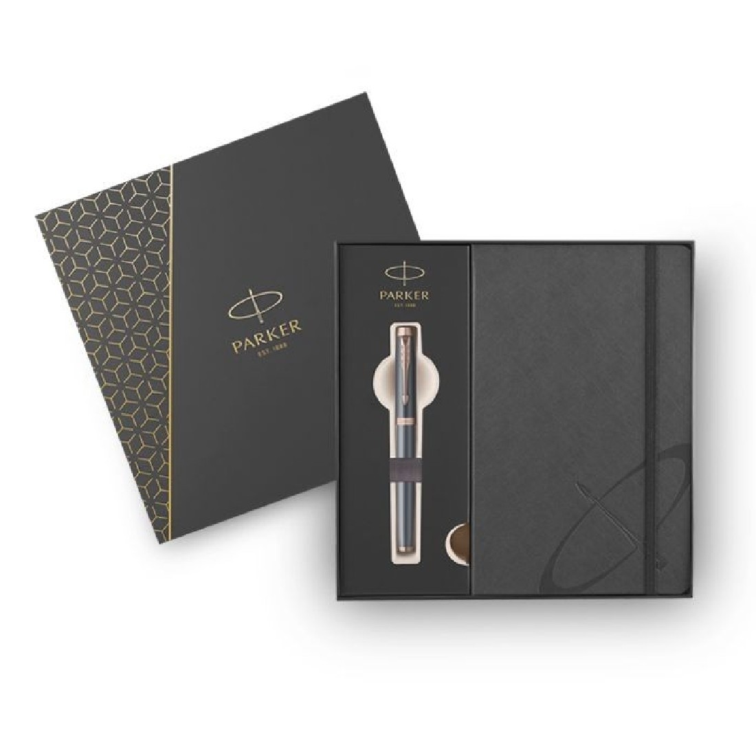 Parker IM Slate PGT Set Rollerball and Notebook
