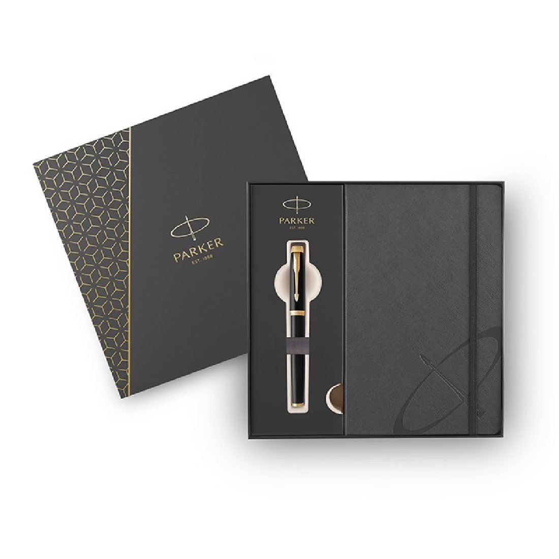 Parker IM Core Black GT Set Fountain pen and Notebook P