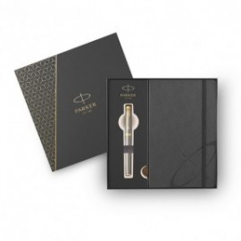 Parker IM Core Brush Metal GT Set Fountain pen and Notebook PA