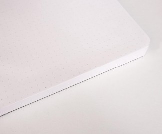 Clairefontaine 795434C Stitched Canvas Back Notebook - Blue - A5 14.8 x 21 cm 192 Pages DOTTED Light Paper 90g Gloss Leather Grain - Age Bag Collection