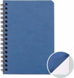 Clairefontaine 785964C Spiral Book, Prediction Bag Portrait Notebook, 9.5 x 14 cm, 5-He Pack, 50 Sheet, Blue
