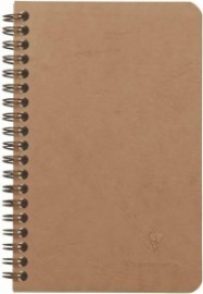 Clairefontaine 78616C Age Ruled Notebook Bag 11 x 17 cm, 120 Pages, veloute paper 90gsm, Brown