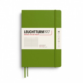 Leuchtturm 1917 ruled notebook, A5, hard cover, Moss Green