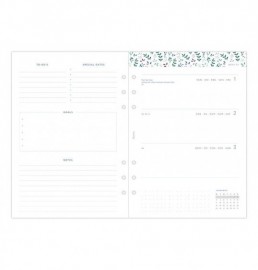 Refill A5 2027 Garden Week on Two Pages 26-68592  Filofax