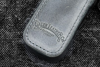 Galen Leather  Zippered Magnum Opus Single Hard Pen Case For Oversized Pens and Namiki Emperor - Crazy Horse Smoky