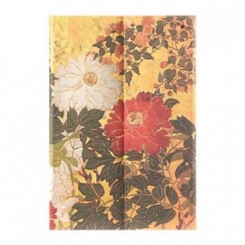 Paperblanks notebook mini 9x14, lined, 176 pages, 85gsm, magnetic wrap closure, Rinpa florals, Natsu 96115