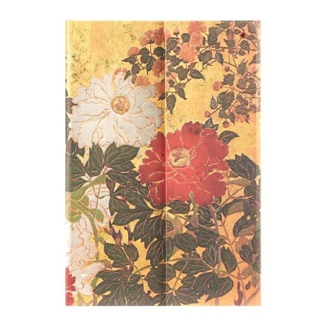 Paperblanks notebook mini 9x14, lined, 176 pages, 85gsm, magnetic wrap closure, Rinpa florals, Natsu 96115