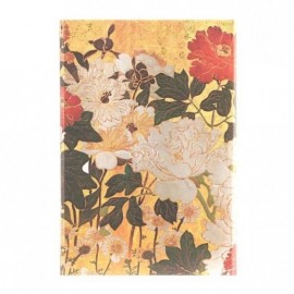 Paperblanks notebook mini 9x14, lined, 176 pages, 85gsm, magnetic wrap closure, Rinpa florals, Natsu 96115