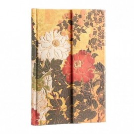 Paperblanks notebook mini 9x14, lined, 176 pages, 85gsm, magnetic wrap closure, Rinpa florals, Natsu 96115